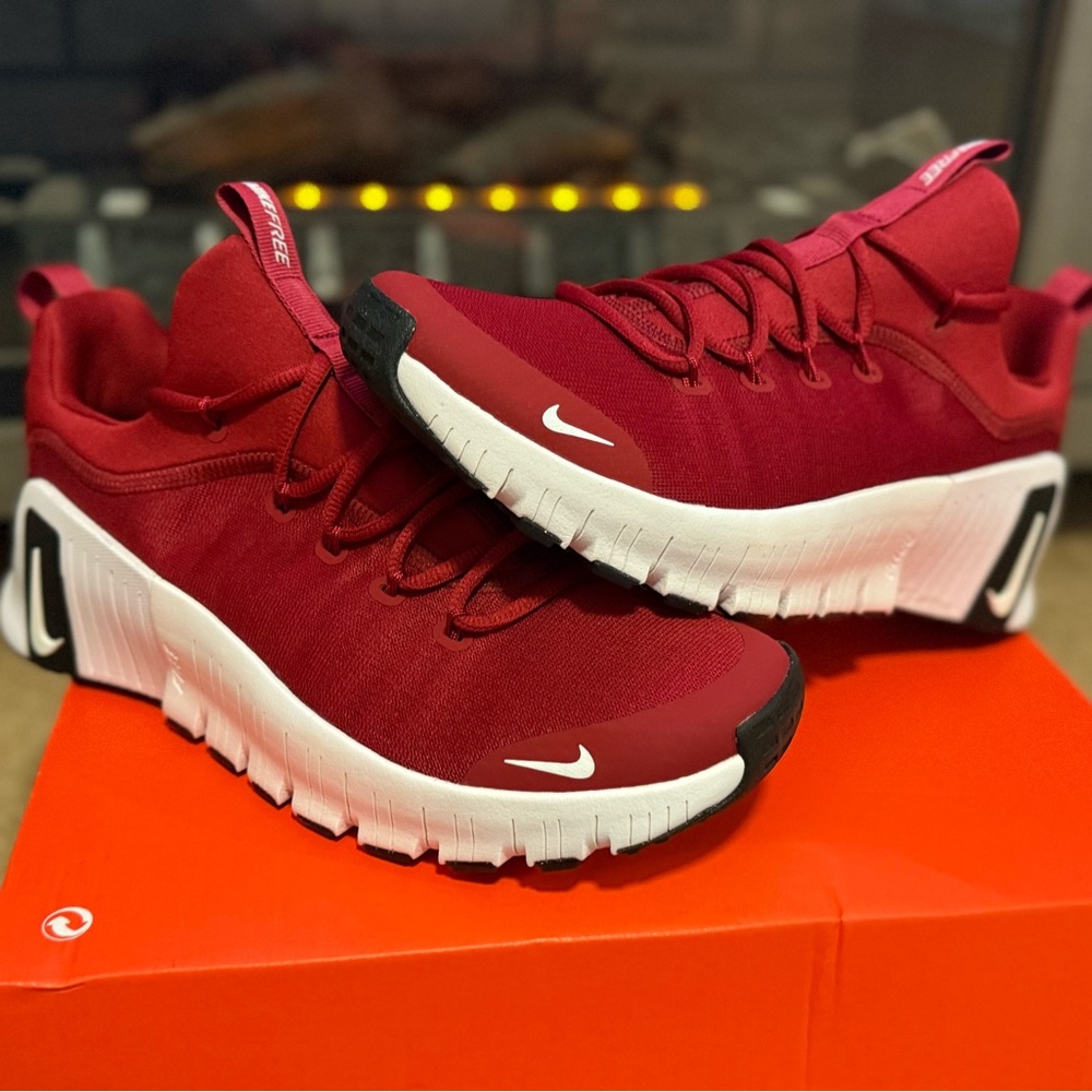 Nike Burgundy and White Running Shoes